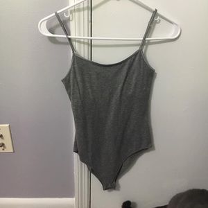 Gray tank top bodysuit